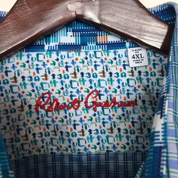 NWT 4X Robert Graham Long sleeve dress shirt - Picture 2 of 8